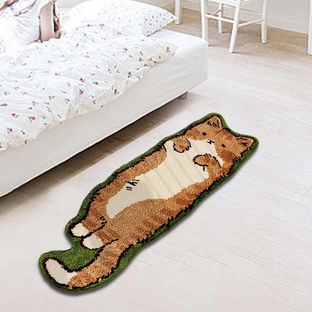 Cartoon Cat Pattern Soft Carpet Bedroom Bedside Rug Living Room Decorative Carpet Bedside Floor Mat Waterproof Home Decor