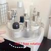 Transparent Plastic Cosmetic Storage Tray | 360° Rotating Countertop Organizer with Handle, Suitable for Perfume, Lipstick, Necklace, Jewelry