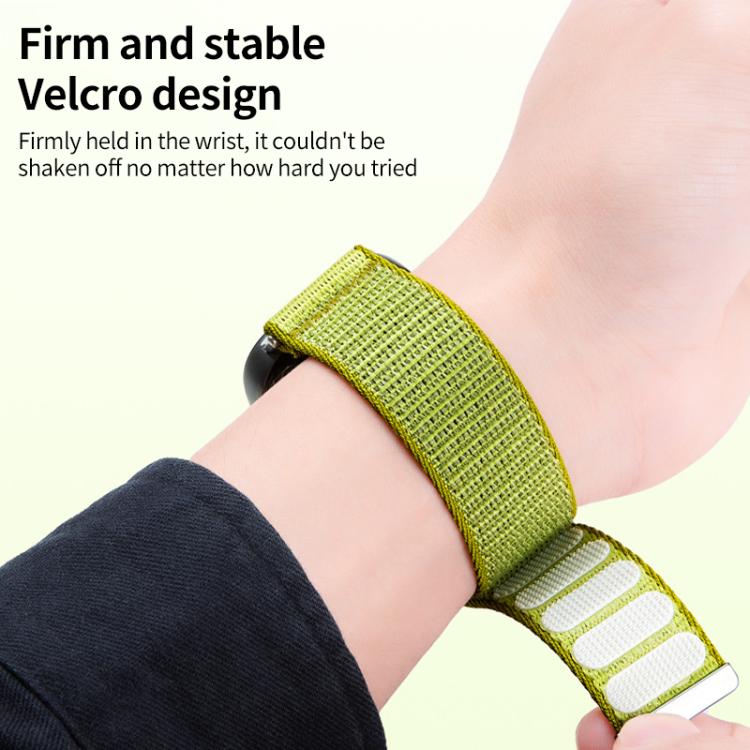 Woven Nylon Hook And Loop Watch Band for Huawei Band 10/9/8, Ergonomic Comfort Adjustable Replacement Strap, Easy Install, Strap Only