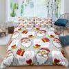 Cartoon Santa Claus Bedding Set King Queen Size Microfiber Christmas Dogs 3D Print Duvet Cover For Kids Pillowcases Home Textile