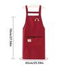 Kitchen Oil Resistant Apron Striped Zippered Linen-Cotton Apron With Straps Breathable Apron Women'S Dirt Resistant Work Clothes