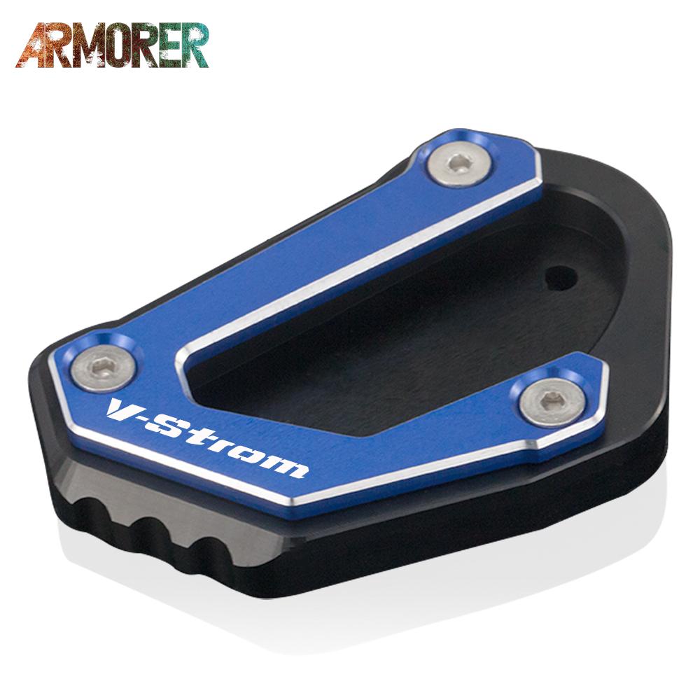 V Strom 650 Motorcycle Accessories For SUZUKI V-STROM 650/XT DL650 DL 650 Kickstand Side Stand Extension Enlarger Pad