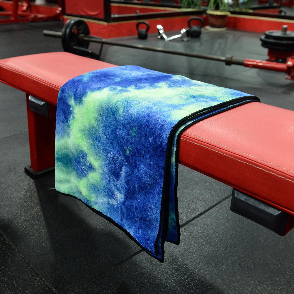 Microfiber Tie-Dye Sweat-Absorbent Sports Towel for Running & Gym, Customizable LOGO Available