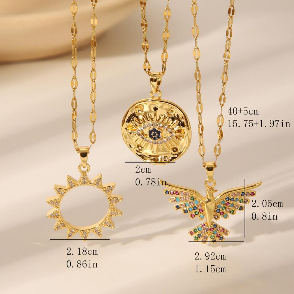 18k Gold-Plated Geometric Necklace: Elegant, Versatile, and Non-Fading with a Simple Luxury Design