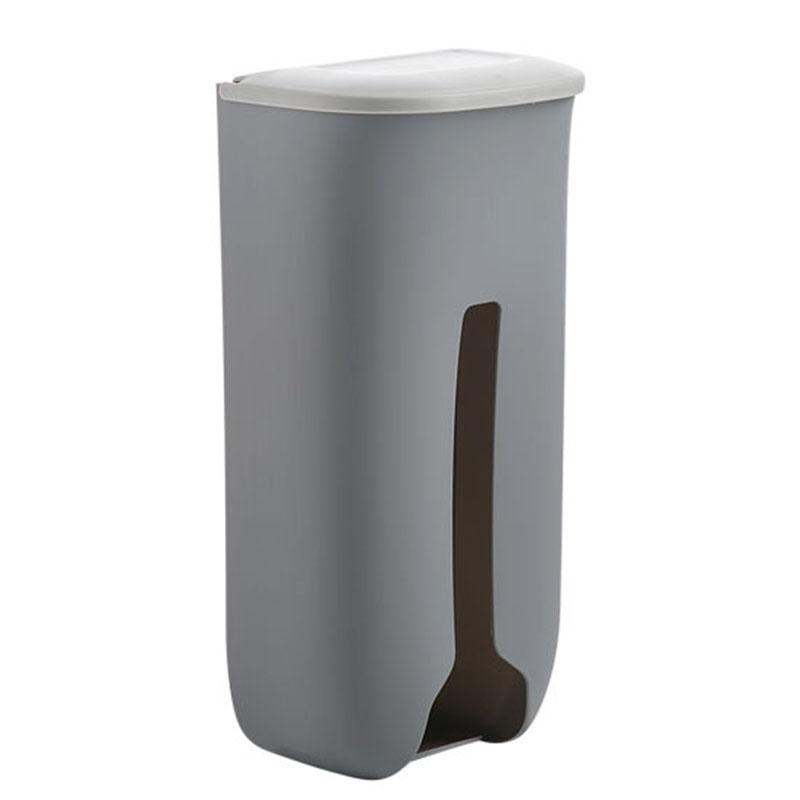 

Креативный настенный держатель для пластиковых пакетов, коробка для хранения кухонных мусорных пакетов, многофункциональный органайзер серый