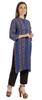 Moomaya Printed Womens Kurti 3 4 Sleeve Mandarin Collar Straight Kurta Soft Summer