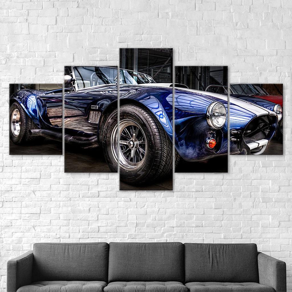 Sports Car Canvas 5 Piece Five Panel Print Modern Wall Art Poster Picture Home Decor Gift For Him For Her
