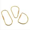 Brass D-Shaped Keychain: Metal Key Ring & EDC Tool for Men and Women