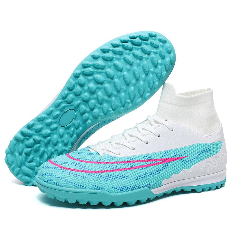New Autumn High Top Lightweight Adult Football Shoes Supportive Shock-absorbing Sports Shoes Comfortable Track Field Spikes