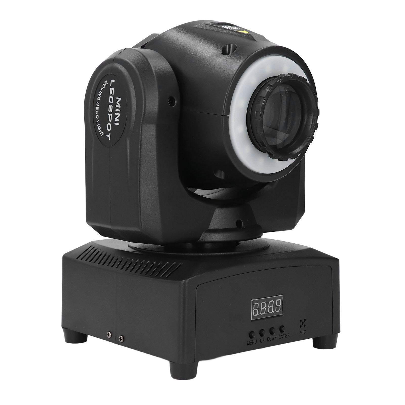 

Светодиодный прожектор с вращающейся головкой, точечный луч 30 Вт, 8 гобо, 8 цветов, 9, 11 каналов, свадебное освещение для диджеев и вечеринок, сцена