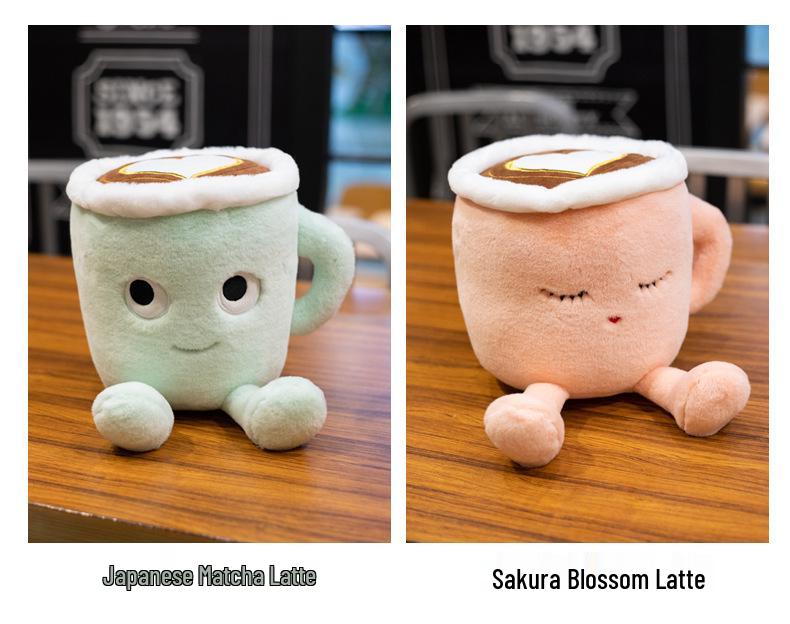 Creative Latte Coffee Cup Plush Toy - Funny Office Gift for Girlfriend's Birthday