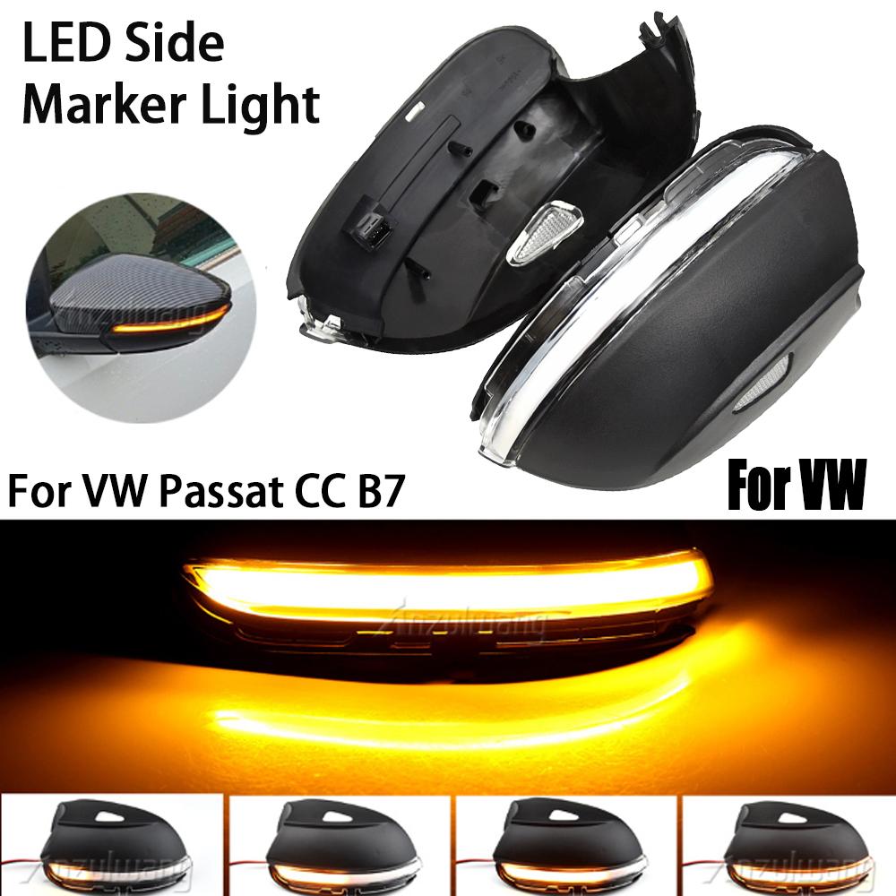 Car LED Dynamic Turn Signal Light For Volkswagen VW Passat B7 CC Scirocco EOS Beetle Side Wing Mirror Flasher Indicator Blinker