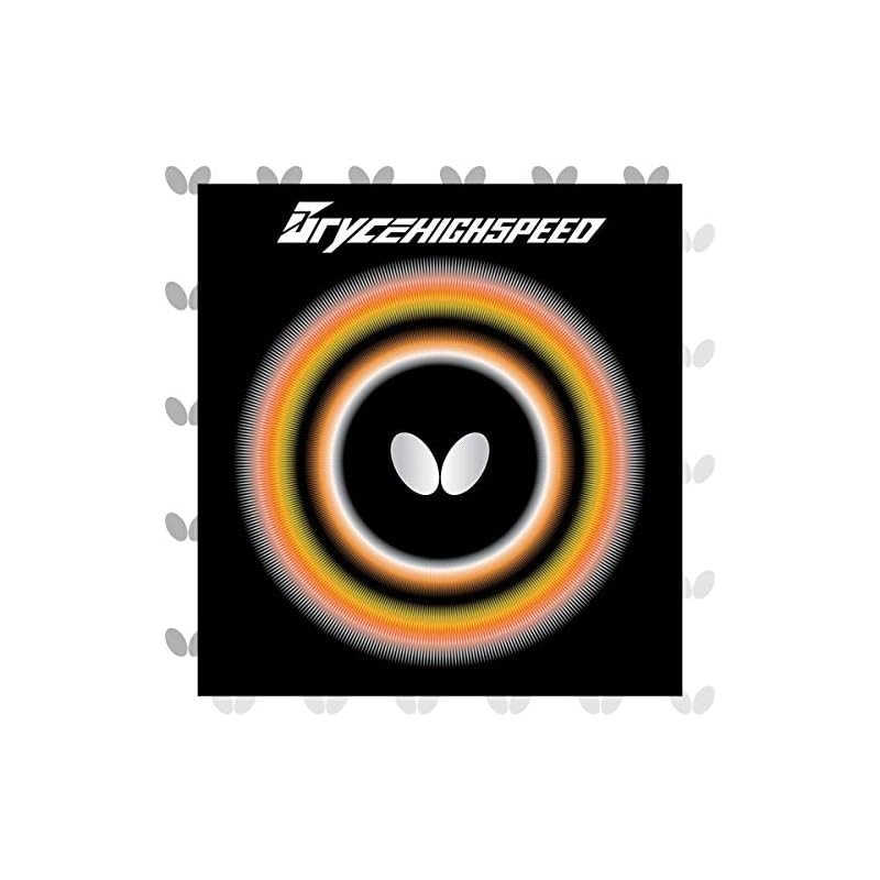 Butterfly Bryce High Speed 05950 Table Tennis Rubber, Black, Thick