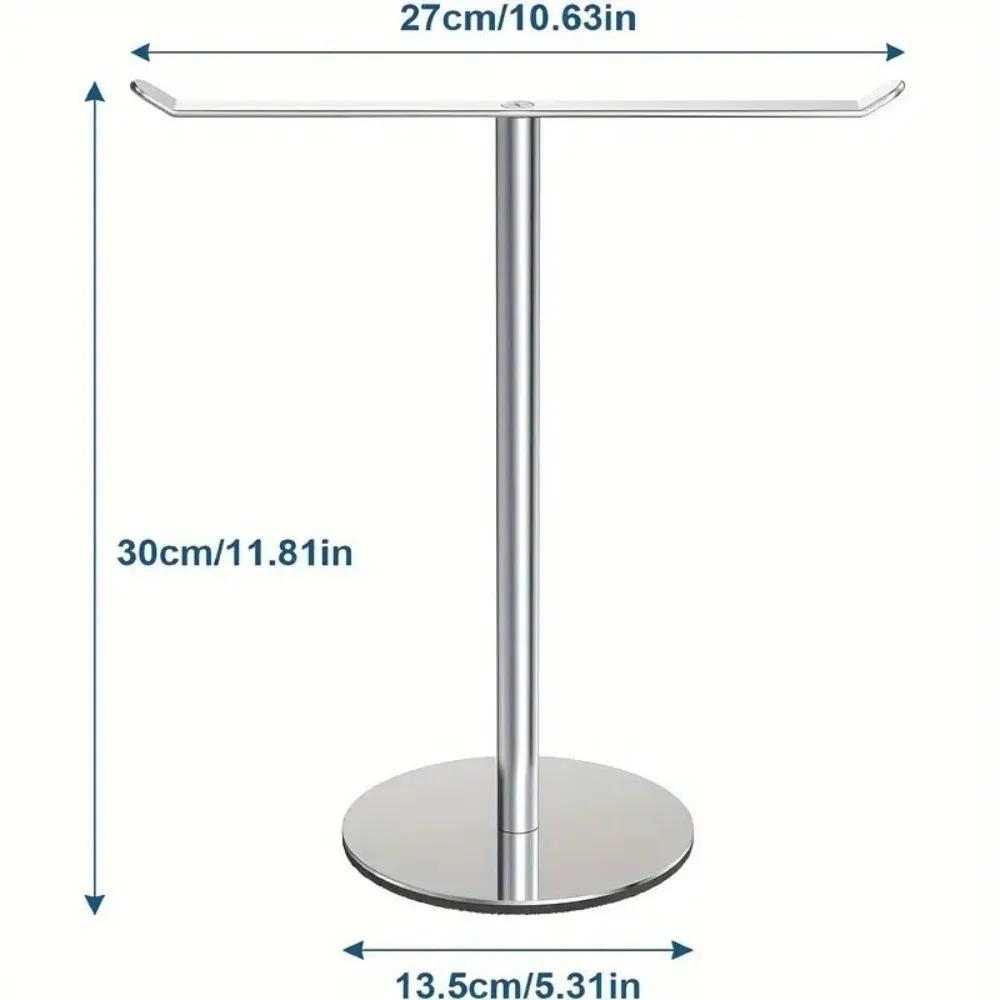 New Stainless Steel Towel Rack Movable Modern Style T-Shape Holder Multi-Purpose Rustproof Display Stand Kitchen
