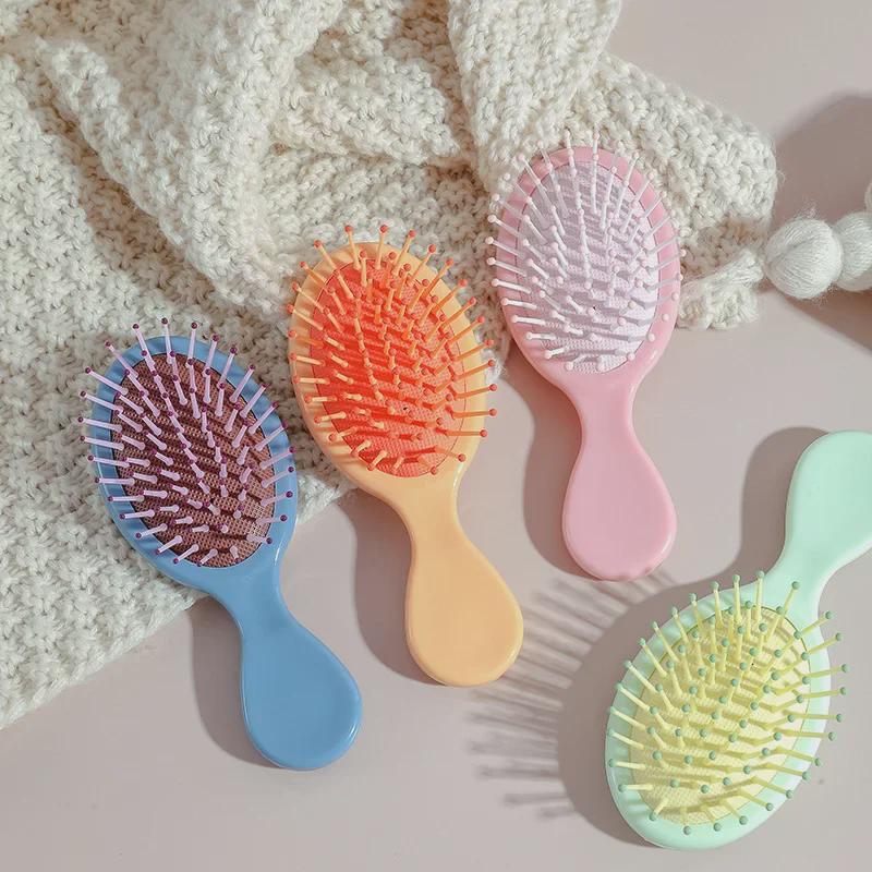 Korean Cute Air Cushion Mini Comb for Women & Girls - Travel Portable Massage Brush
