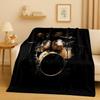 Set Batteria Classico Strumenti Musicali Rock Coperta in Flanella, Coperta Plaid Ultra Morbida per Casa Camera da Letto Letto Divano Copertura Regalo per Bambini
