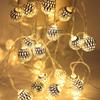 Solar-Powered Moroccan LED String Lights - USB Rechargeable, Ideal for Weddings & Holidays