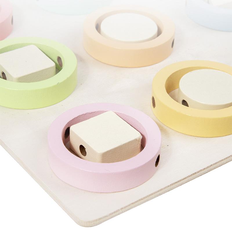 Non-Toxic Children'S Wooden Shape Color Cognitive Matching Puzzle Rope Threading Table Games Early Education Educational Toys For Children