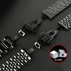 Klassisches Uhrenarmband aus Edelstahl, 20 mm, 22 mm, schwarzes Uhrenarmband für Armani Black Warrior AX7105 AR1970 für Huawei Watch Gt2/3