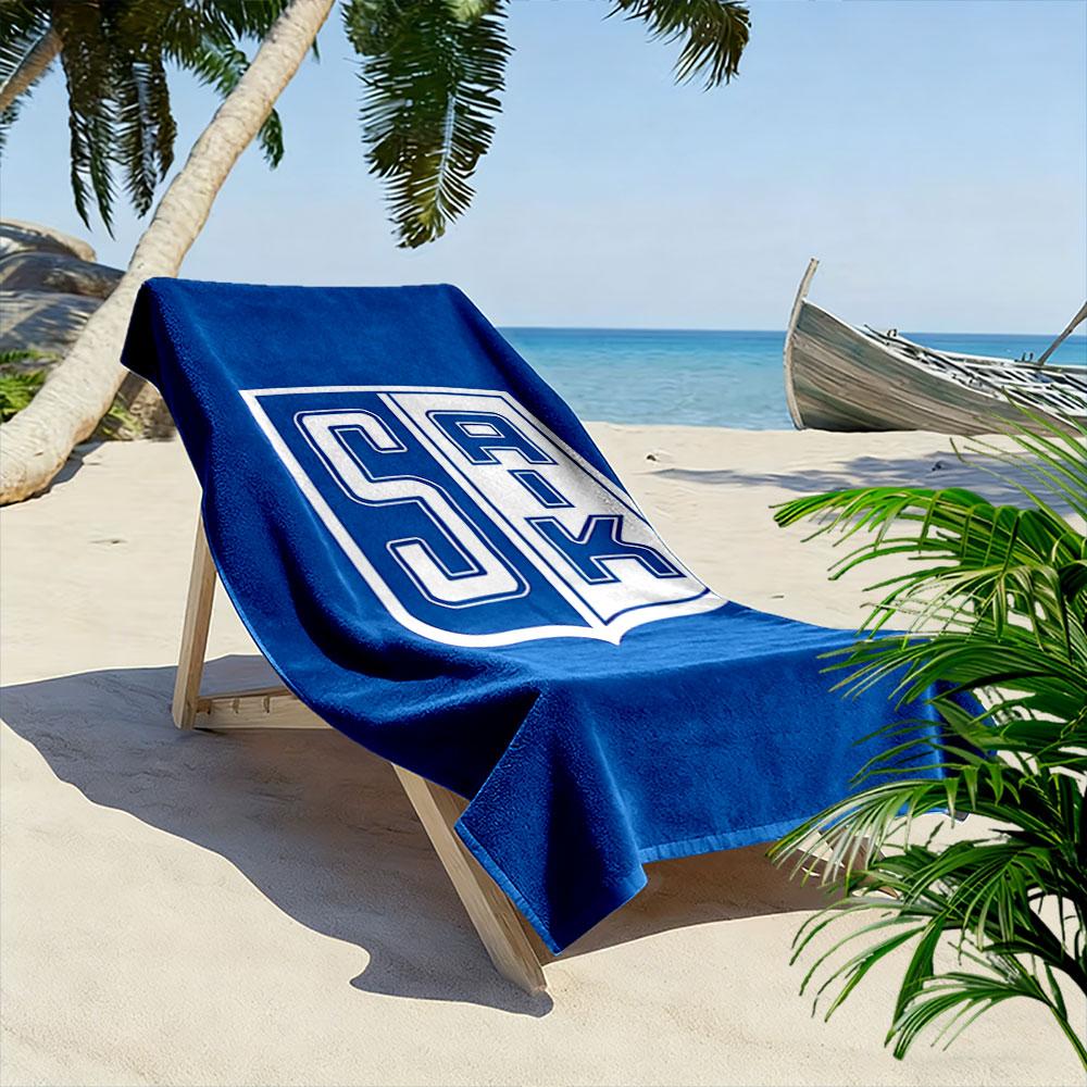 "Blue Shield SAK Design Towel" Patterned Beach Towel Quick Dry Perfect for Travel Outdoor Sports Jogging the Beach and Swimming