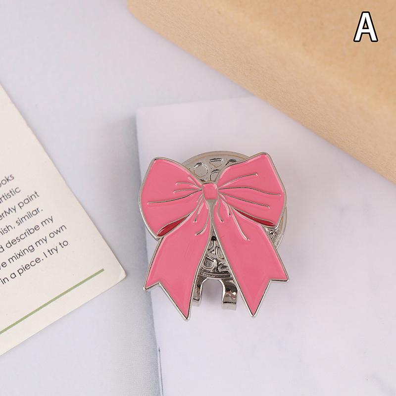 Golf Cap Clips With Magnet Mark Bow/Petal Pattern Golf Ball Marker Golf Ball Position Removable Golf Accessories