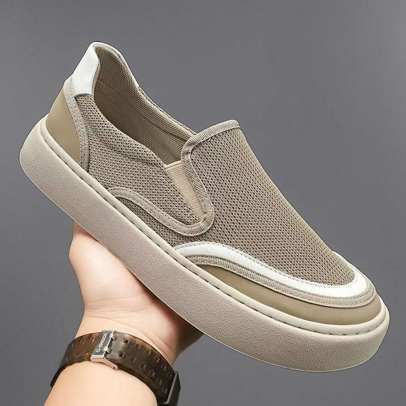 Men's Shoes New Casual Shoes Versatile Summer One-pedal Breathable Men's Board Shoes Men's Casual Mesh Soft-soled Shoes