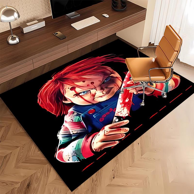 1pc Chucky1 Print Area Rug - Soft, Washable Non-Slip Indoor Mat, Living Room, Home Office Decorative Rug,Office Decorative