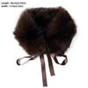 Solid Color Fur Collar Scarf Thicken Neck Warmer Scarf Fluffy Women Scarves  Winter