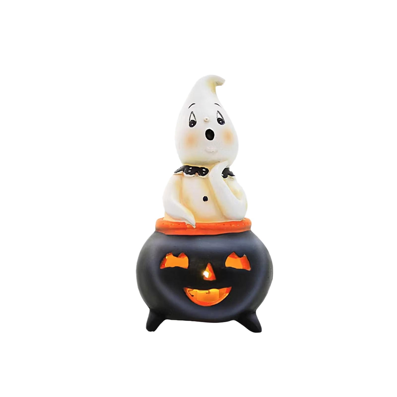 

Halloween Ghosts Pumpkin Pot Resin Ornament One Size
