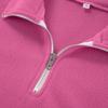 Damen S Rosa Kragen Fleece Cardigan Sweatshirt Locker Langarm