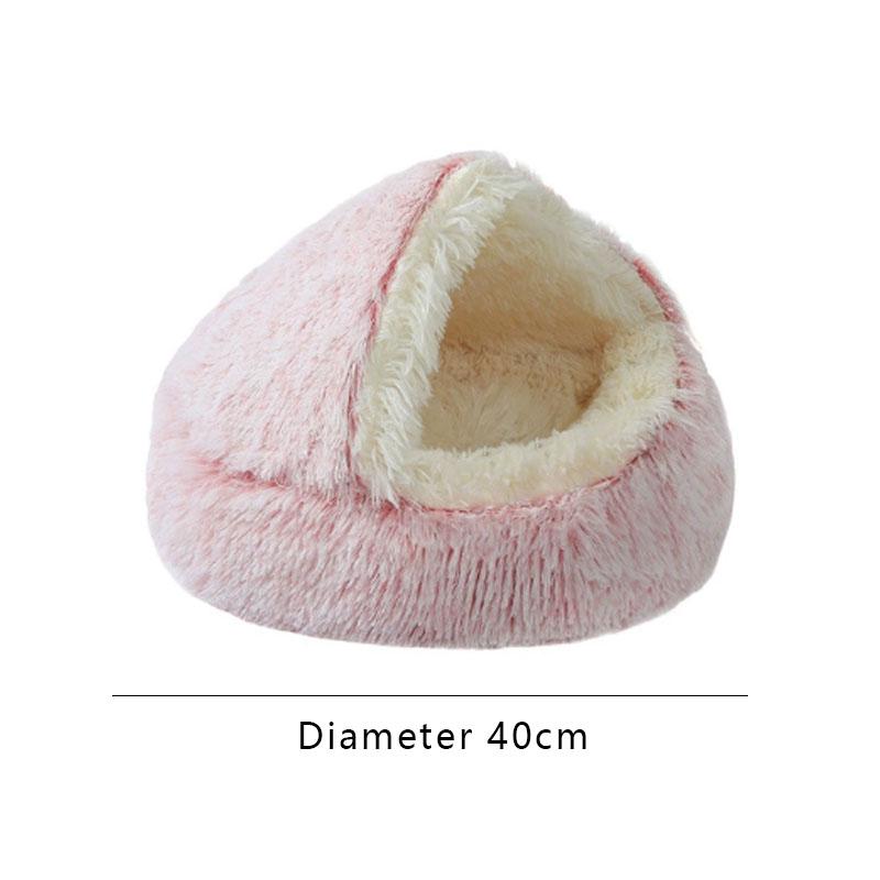 Winter Plush Cat Bed round Cushion Warm Cat House Basket Pet Sleep Bag Kitten Nest Kennel Soft Cozy Nest for Small Dogs And Cats