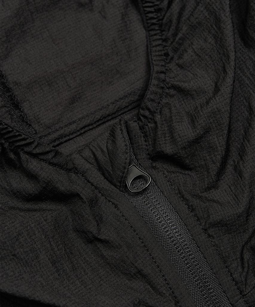 Toffee [Summer Fabric] Ripstop Sheer Windbreaker Jacket (Black)