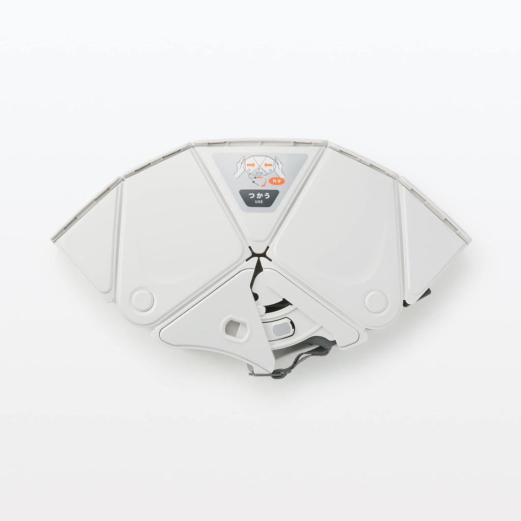 MUJI Folding Wide X Deep X 15cm High Helmet, White, MJ-FH2, 44913314, 28.5cm 20.8cm