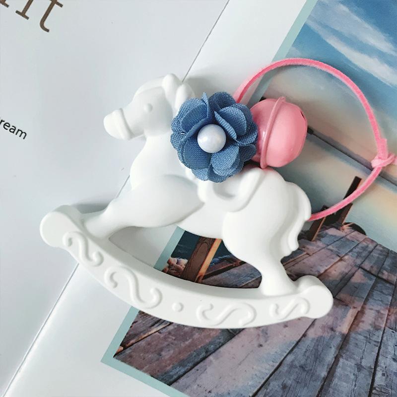 Car Rearview Mirror Pendant Aromatherapy Stone Gypsum Horse Decoration Presents