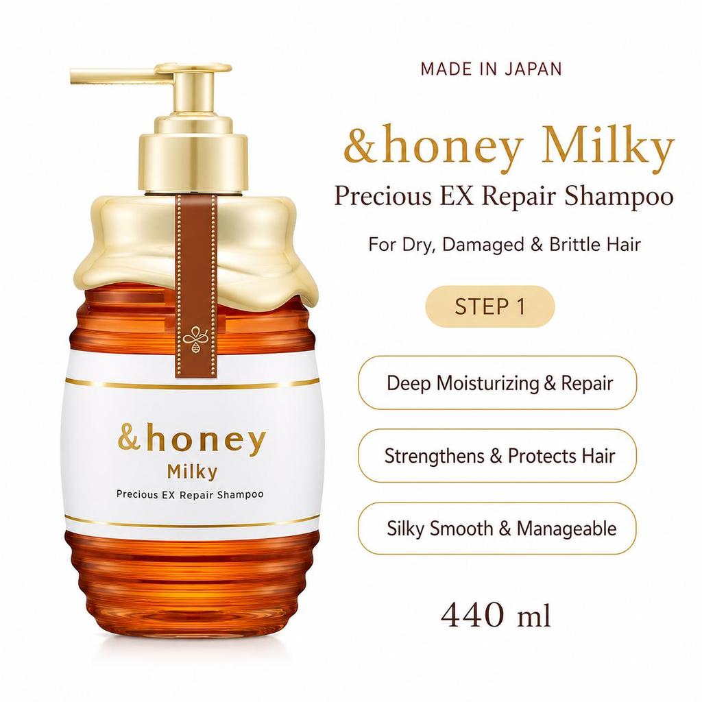 &honey Milky Precious EX Repair Shampoo 1.0 Шампунь для повреждённых волос, 500 мл