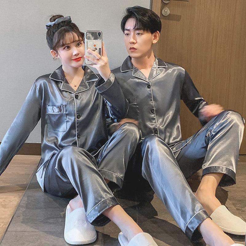 Fabrik Paar Pyjama Damen Sommer Dünne Eis Seide Sommer Kurzarm Shorts Hauskleidung Herren Anzug Atmungsaktive Eis Seide