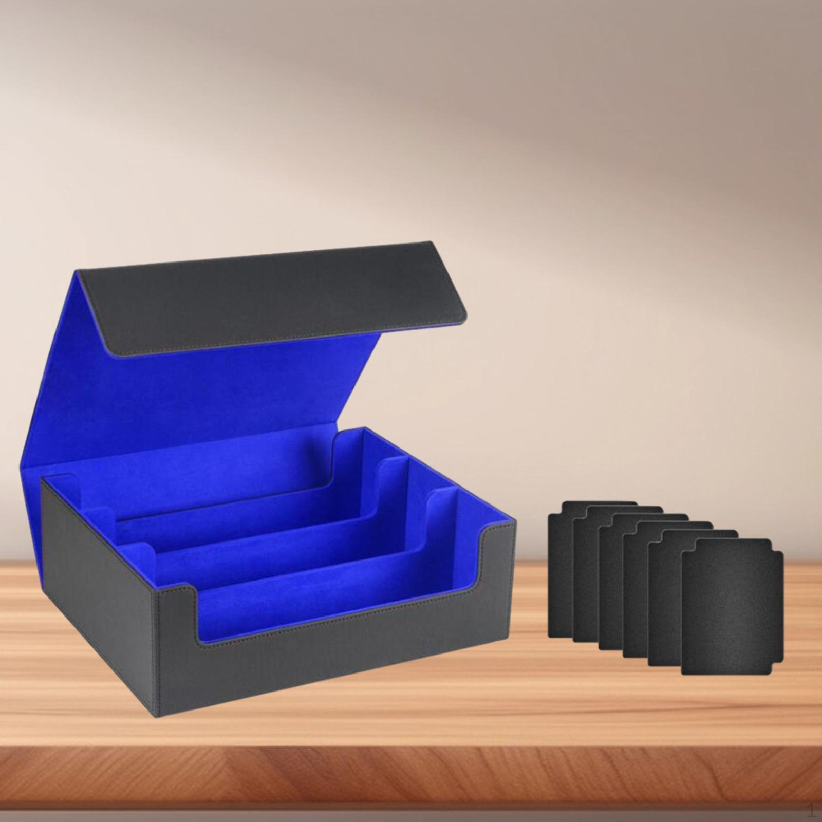 Trading Card Deck Box Premium Standard Game Storage Organizer Container Box with 6 Dividers