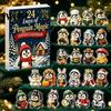 Julekalender Marsvin Kalender, 24 stk Akryl 2D Julepynt Sæt med Træ Hængende Pynt Outfits, Dekoration, Gave til Kæledyrselskere
