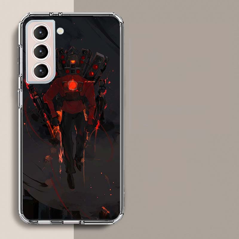 Custodia per Telefono Skibidi Toilette Per Samsung Galaxy S25 Edge S24 S23 FE S21 S20 S10 Plus S22 S26 Ultra Cover Custodie Trasparenti TPU Capa Guscio