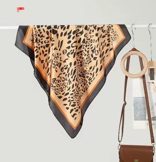 Silk Square Scarf: Women's Korean-Style, Double-Sided Print for Professional Wear