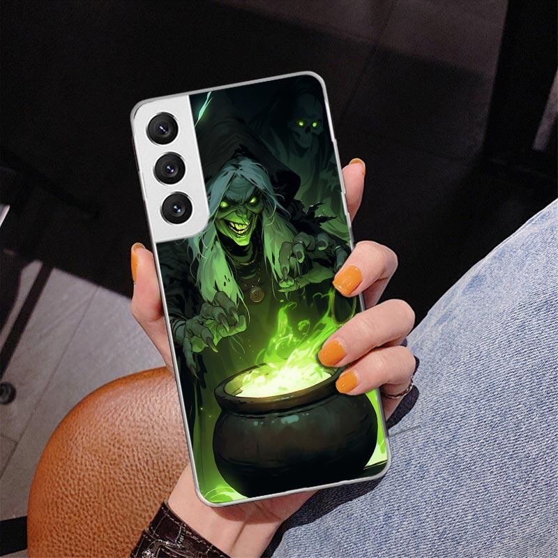 

Halloween Moon Witch Horror Phnoe Case for Samsung Galaxy S26 S25 Edge S23 S24 Ultra S22 Plus S21 S20 FE Unique Cover Soft Coque Samsung S22 Ultra