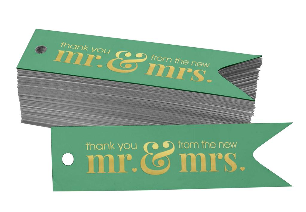Inkdotpot Pack Of 100 Thank You From The New Wedding Favor Paper Tags Craft Real Gold Foil Hang