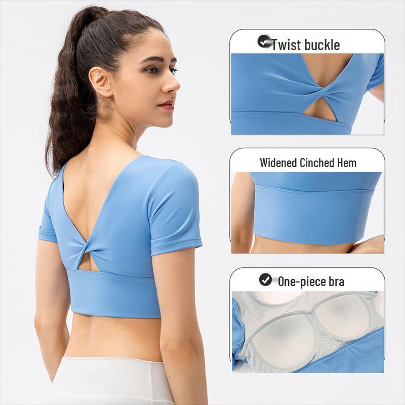 Women's Naked Feel Yoga Short Sleeve Crop Top