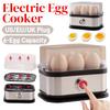 200W Power Eggs Boiler Space Saving Auto Shut-Off Smart Egg Cooker 6 Eggs Capacity Stainless Steel Rapid Egg Cooker