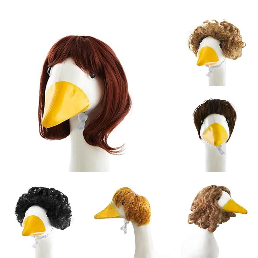 Pet Duck Entertainmentstyle Head Wig With Hightemperature Silk For Gifts Parties