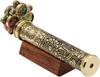 Handcrafted Etched Floral Pattern Lacquered Brass Kaleidoscope