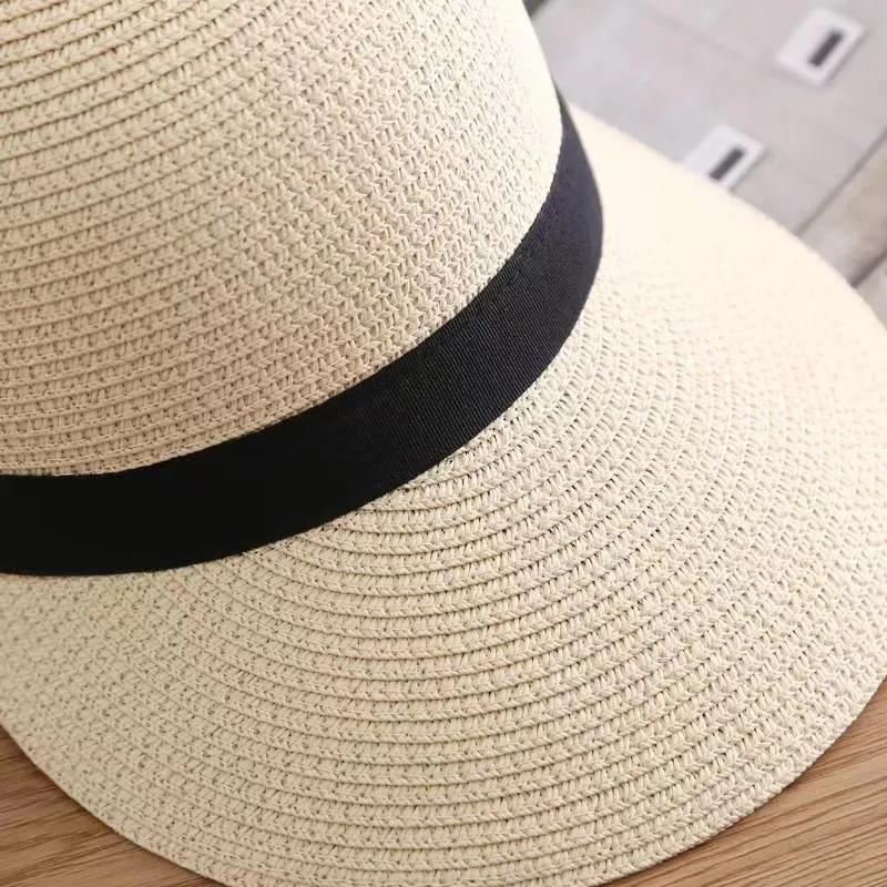 WTEMPO Sun Hat Sun Protection Wide Brim Windproof Anti-UV Adjustable Bee Decoration Hand Weaving Sun Visor