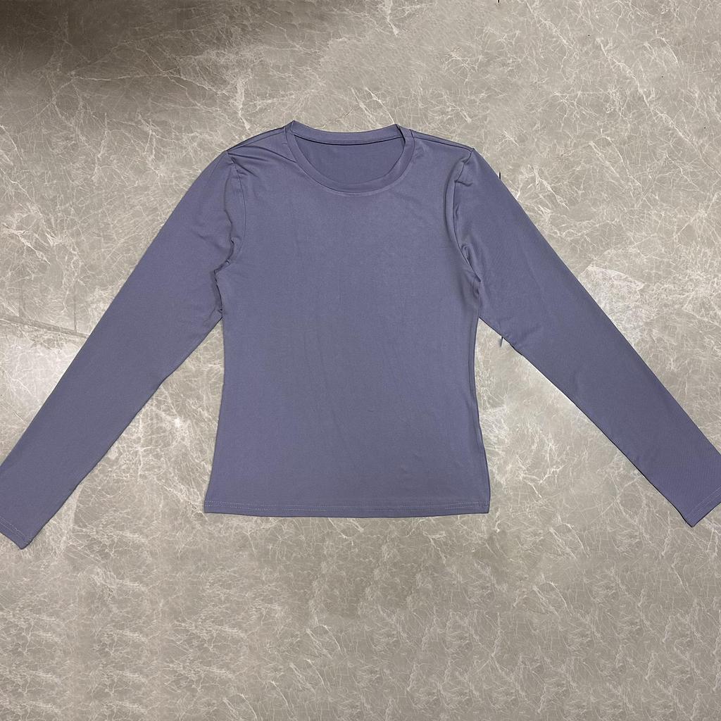 European and American Women's Casual Slim Fit Long Sleeve Pullover T-shirt Streetwear Set
