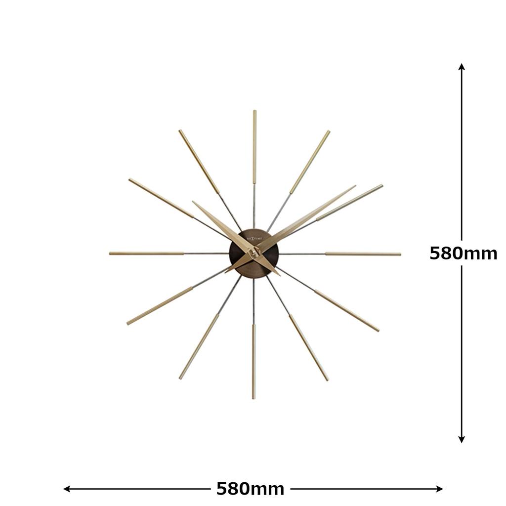 El Commune Radiant Clock Sunray Gold X Gold NXT-J012 Wall Clock