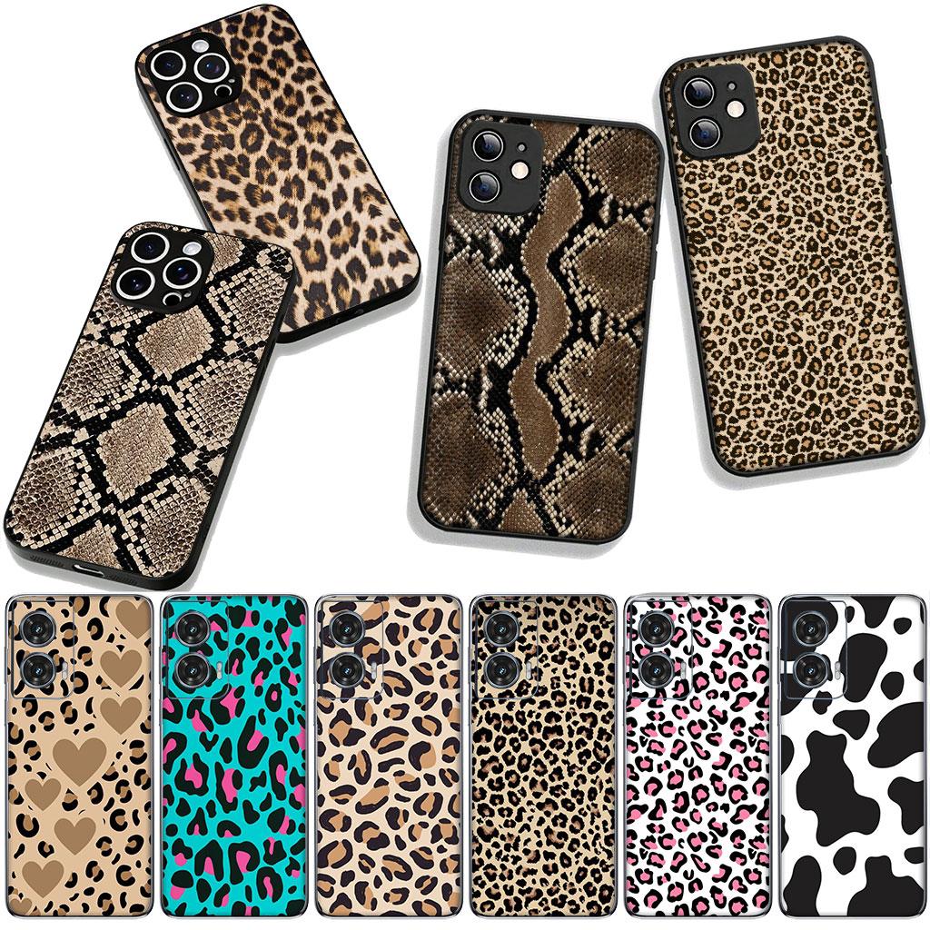 Cow Print Leopard Snake Phone Cover Case for Samsung Galaxy A36 A17 A26 A07 A35 A54 A53 A13 A33 A34 S8 S9 S20 S21 FE S10 Plus